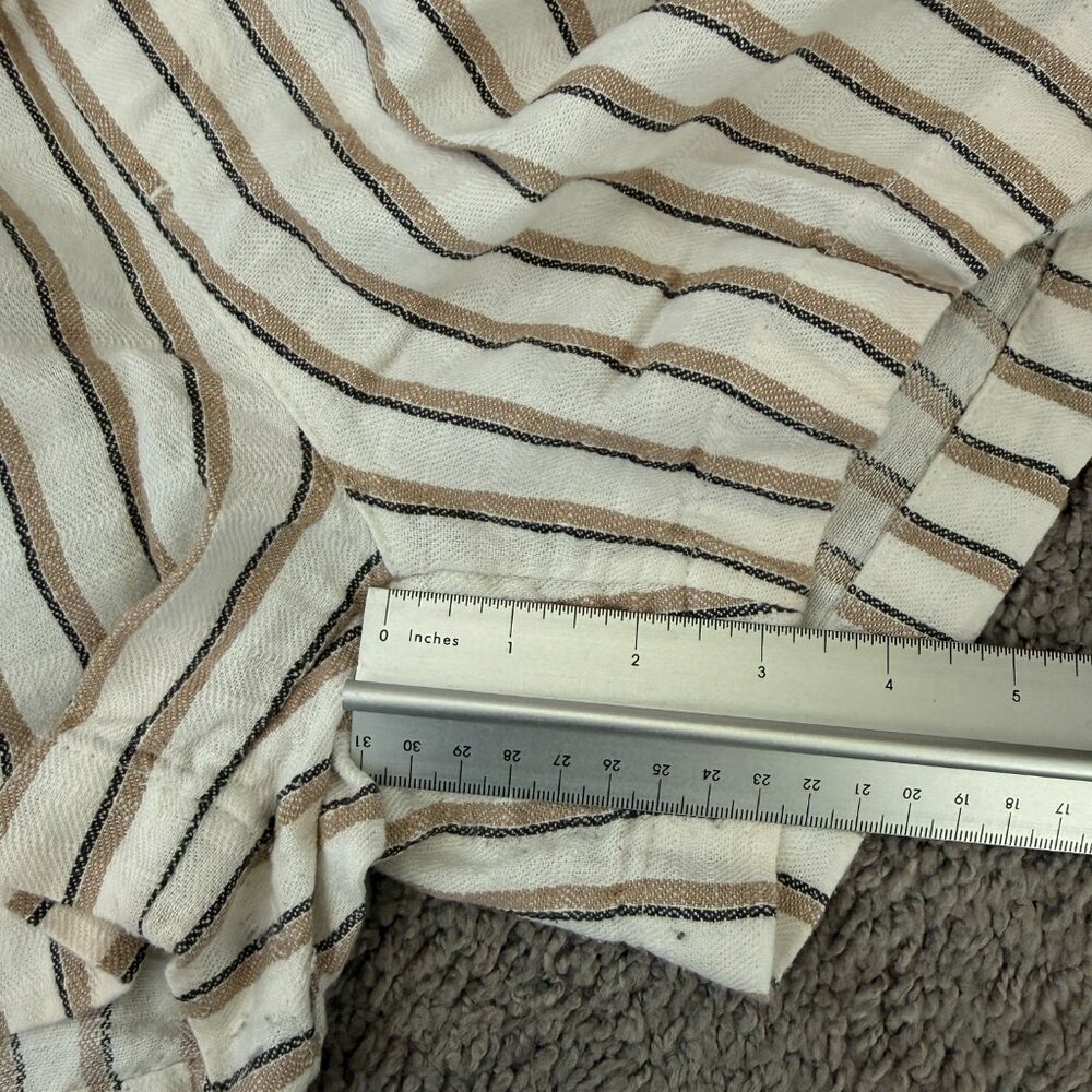Old Navy Women's Linen Blend Shorts in Brown/Black Stripe Size XS - Picture 4 of 4